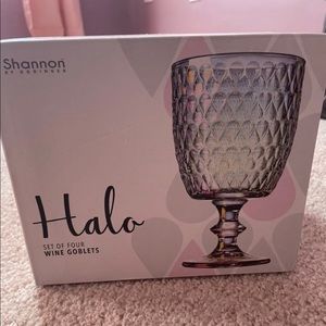 Shannon By Godinger Halo Set of 4 Wine Goblets